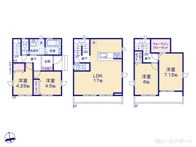 川口市大字安行領根岸の新築戸建て 4LDK間取図 ※図面と異なる場合は現況を優先
