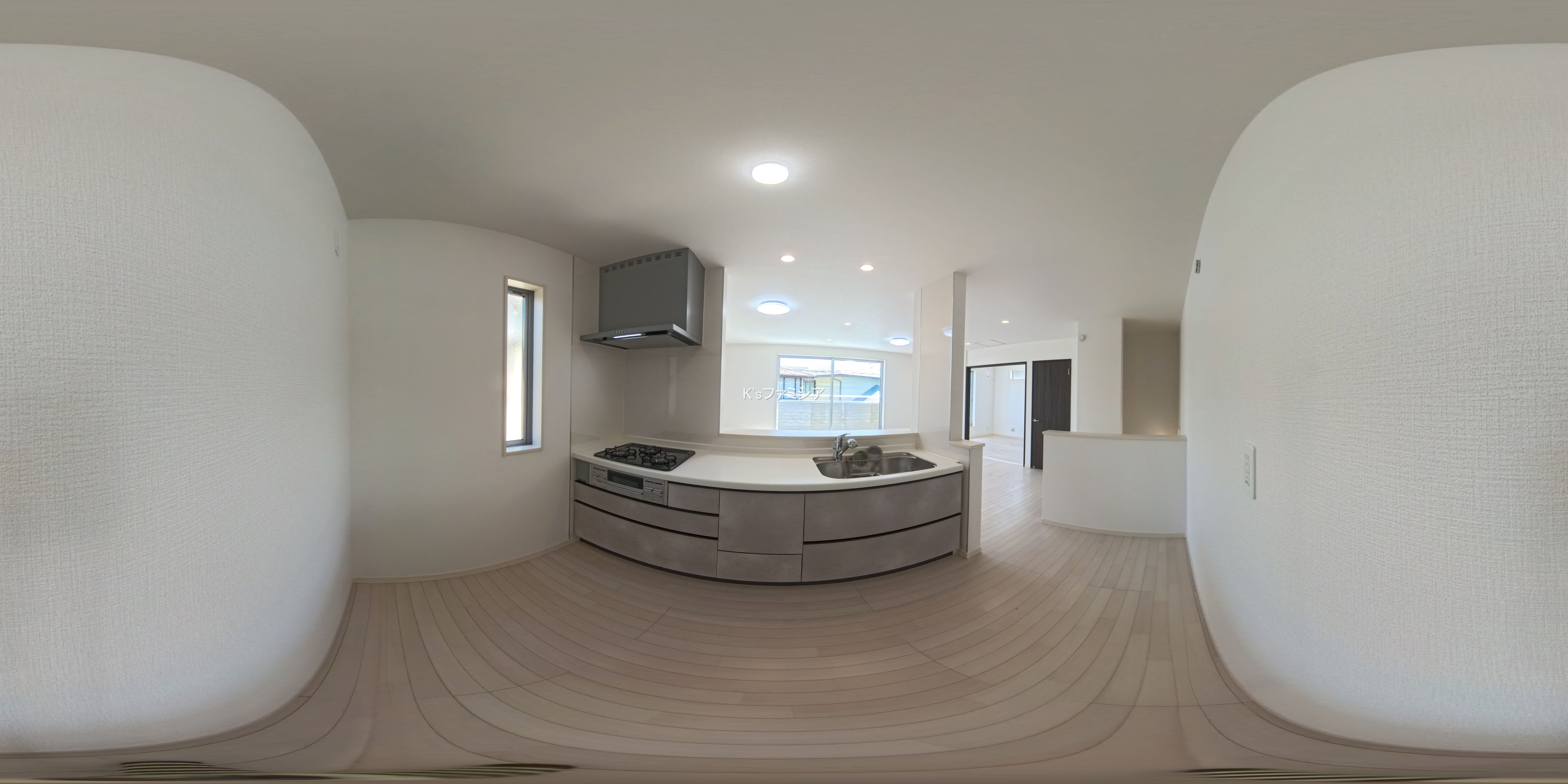 さいたま市見沼区大字小深作の新築戸建てパノラマ（キッチン）写真 2025年7月31日撮影