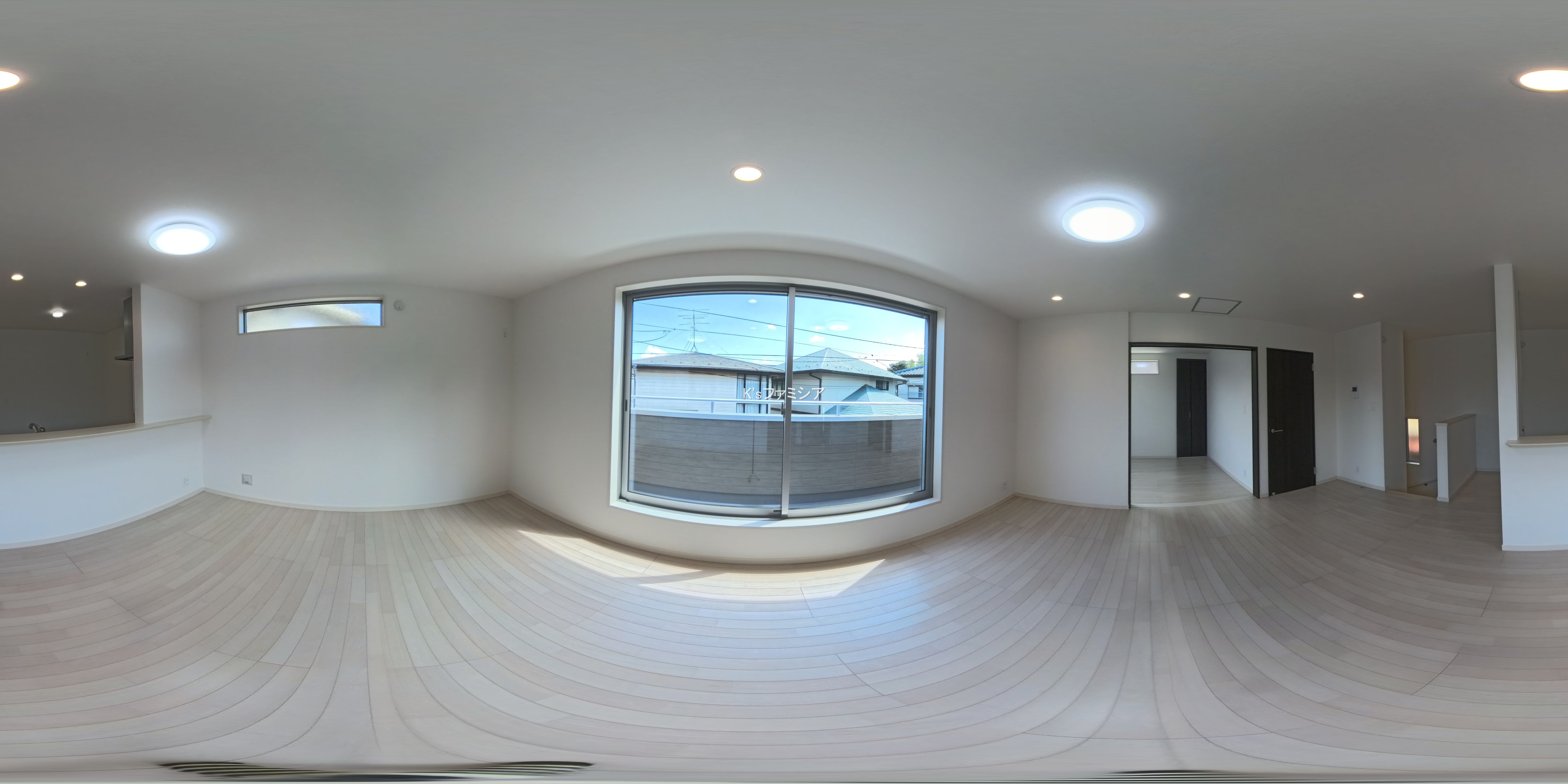 さいたま市見沼区大字小深作の新築戸建てパノラマ（リビング）写真 2025年7月31日撮影