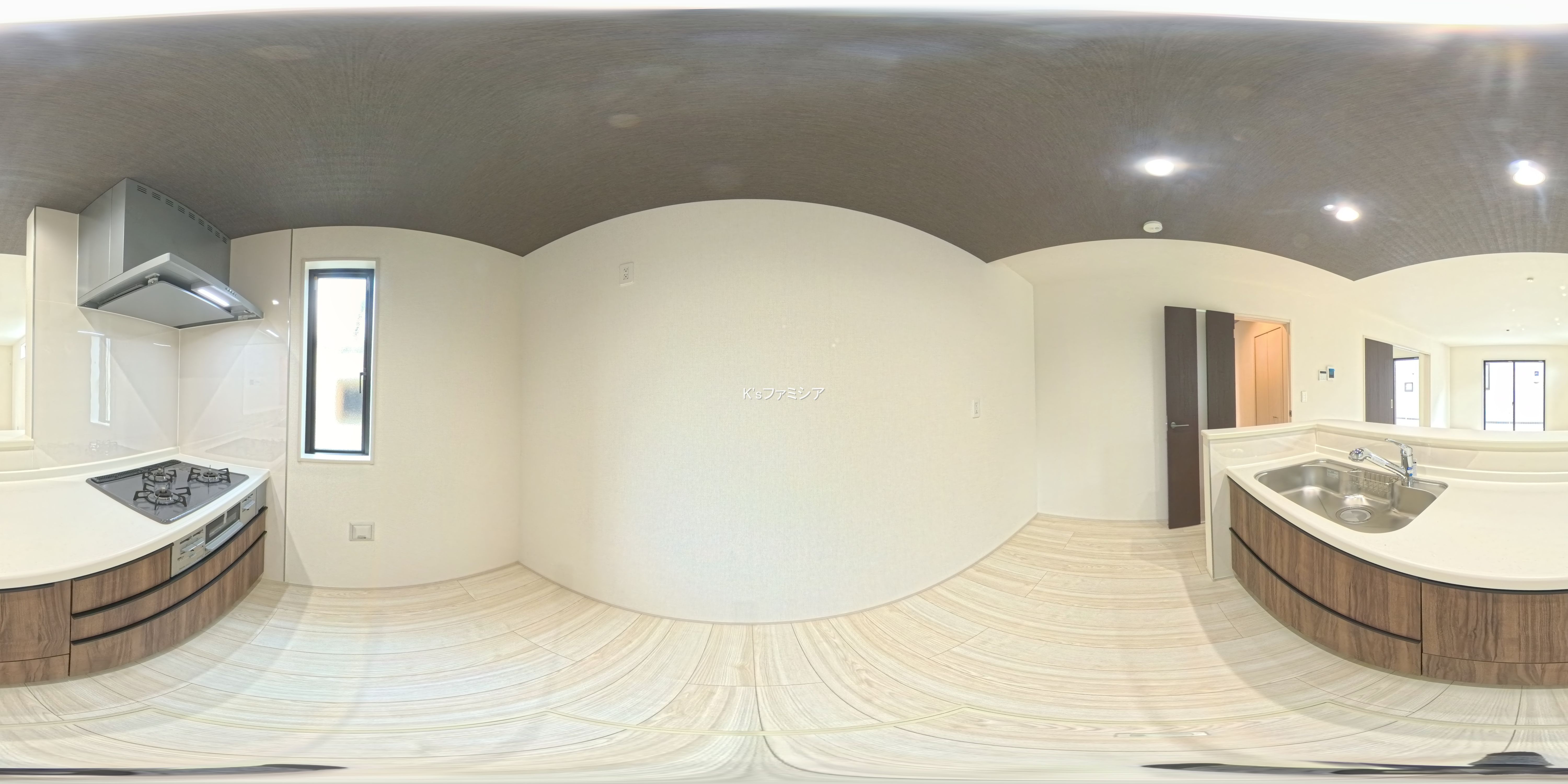 桶川市大字加納の新築戸建てパノラマ（キッチン）写真 2025年9月12日撮影