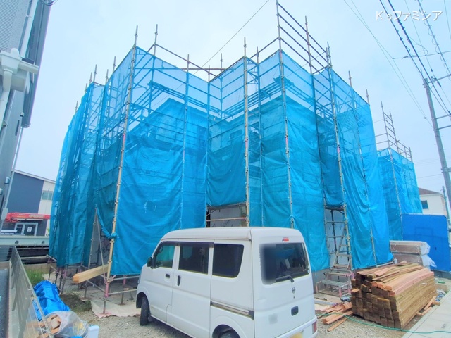 桶川市大字加納の新築戸建てシート写真 2025年7月7日撮影