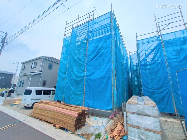 桶川市大字加納の新築戸建てシート写真 2025年7月7日撮影