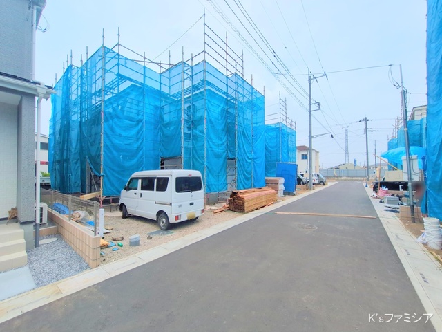 桶川市大字加納の新築戸建てシート写真 2025年7月7日撮影