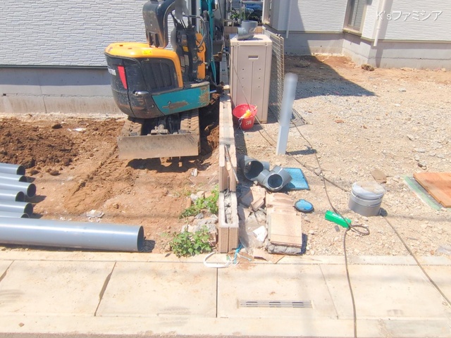 桶川市大字加納の新築戸建て外構写真 2025年7月29日撮影