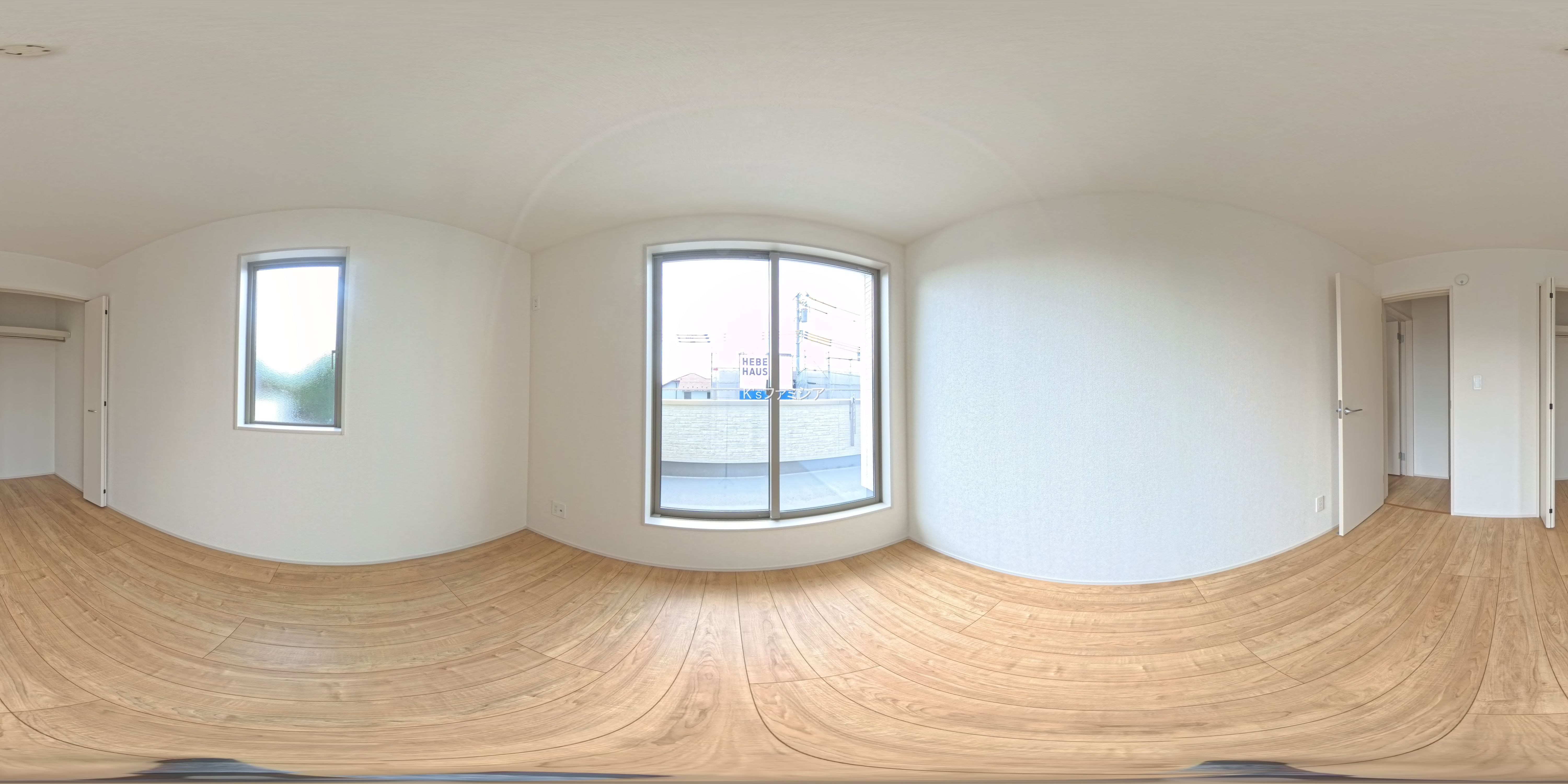 桶川市大字加納の新築戸建てパノラマ（居室サブ）写真 2025年8月7日撮影