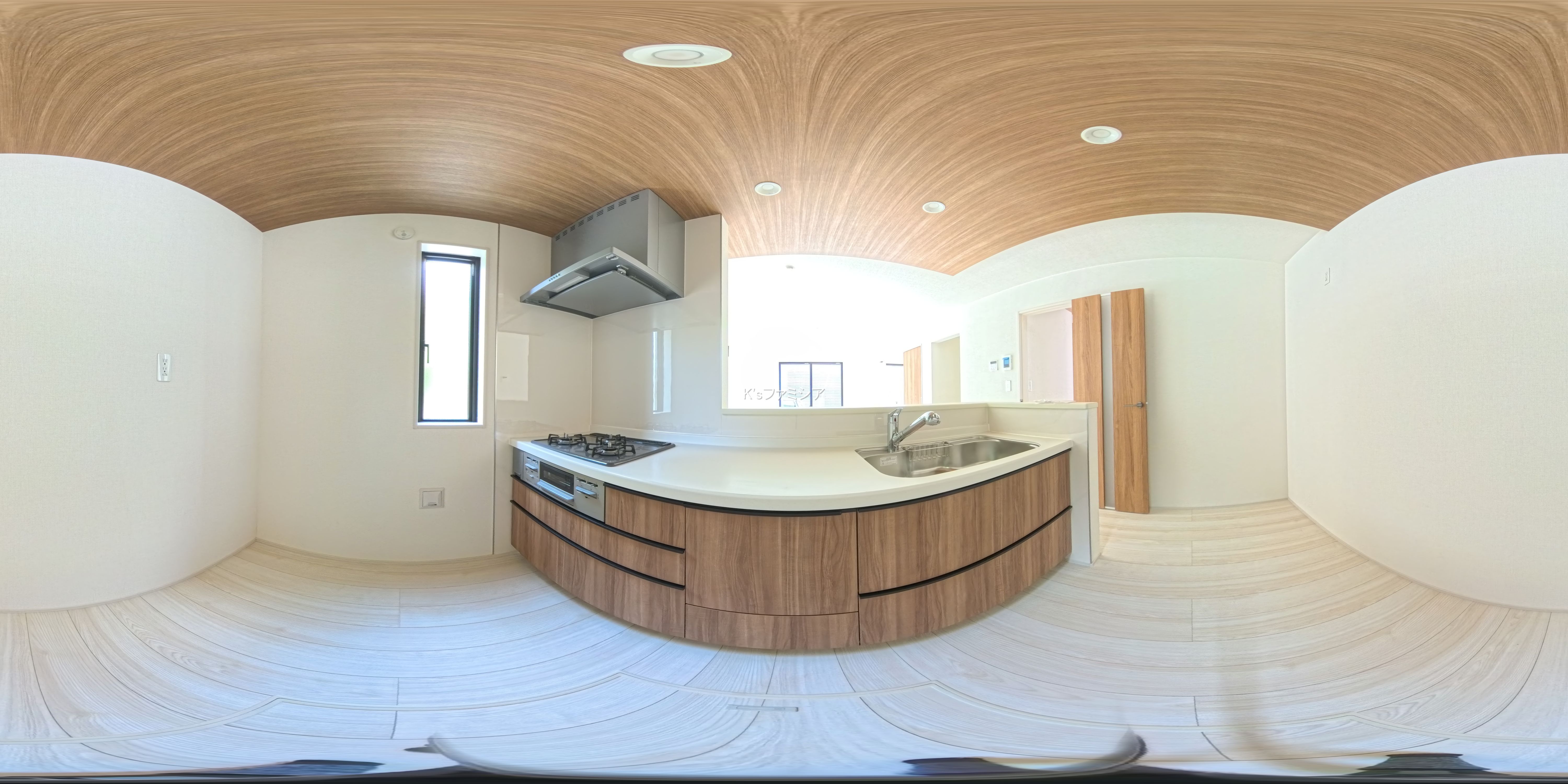 桶川市大字加納の新築戸建てパノラマ（キッチン）写真 2025年7月31日撮影