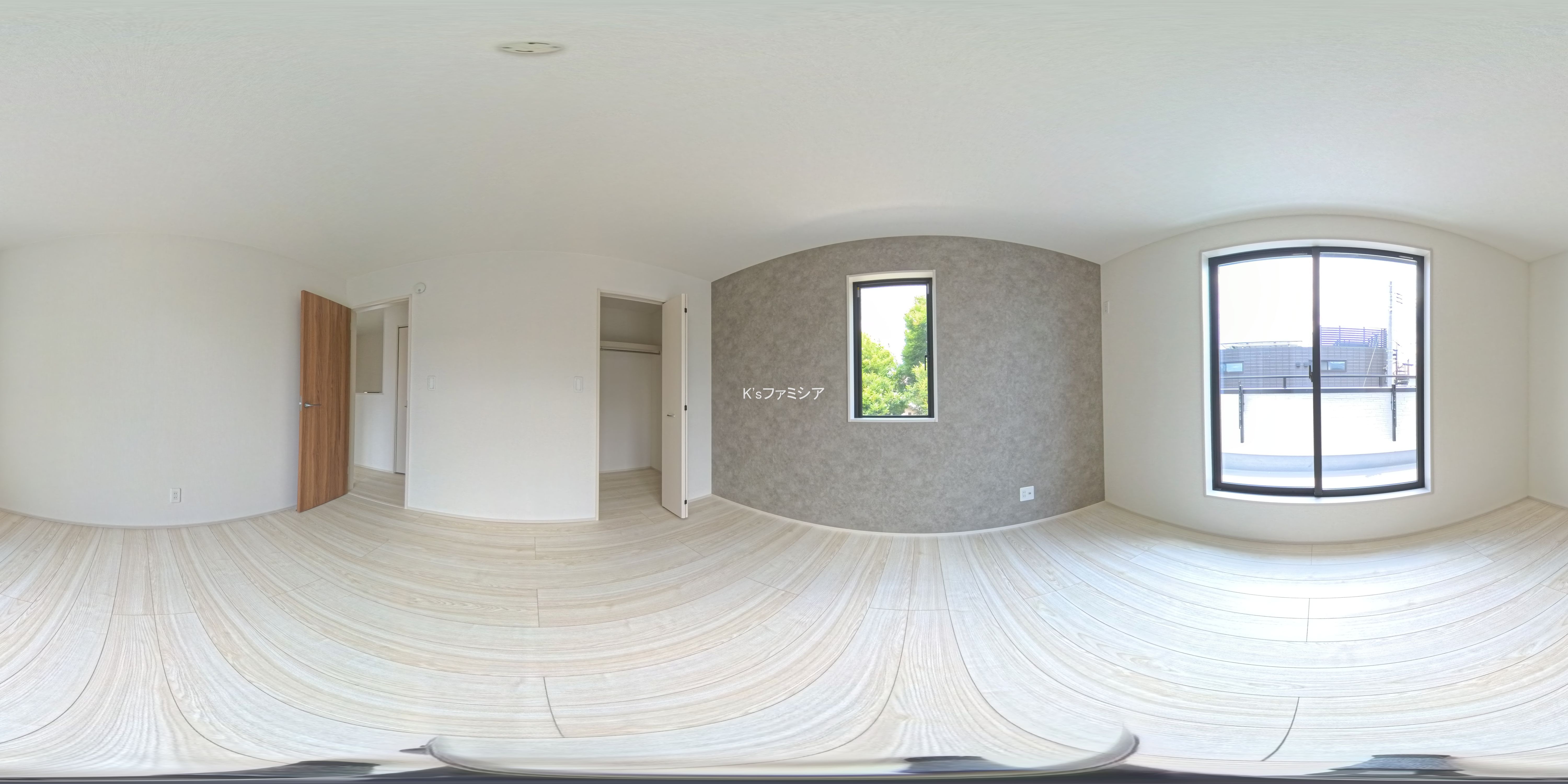 桶川市大字加納の新築戸建てパノラマ（居室メイン）写真 2025年7月31日撮影