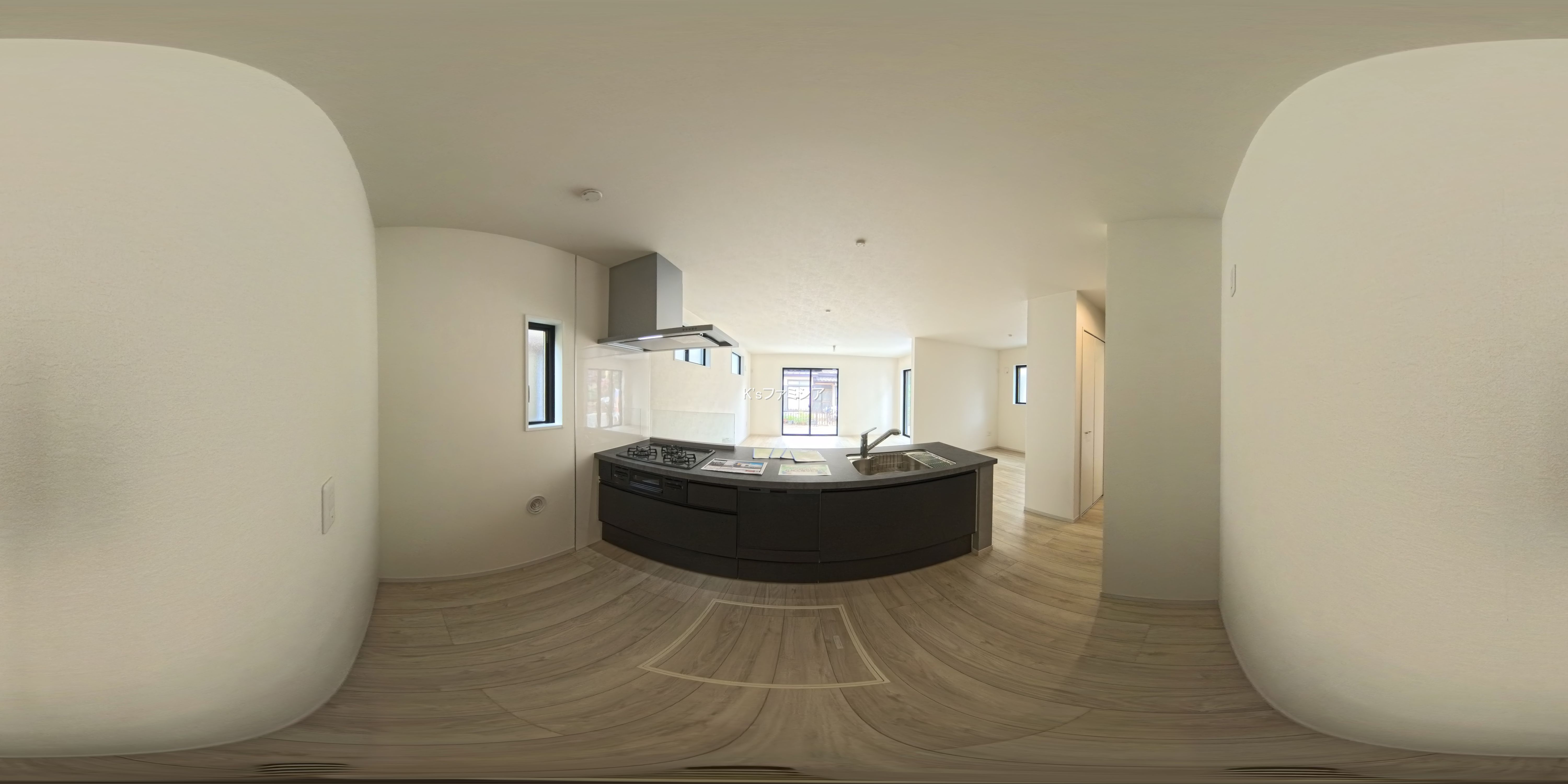 さいたま市岩槻区本丸１丁目の新築戸建てパノラマ（キッチン）写真 2025年10月3日撮影