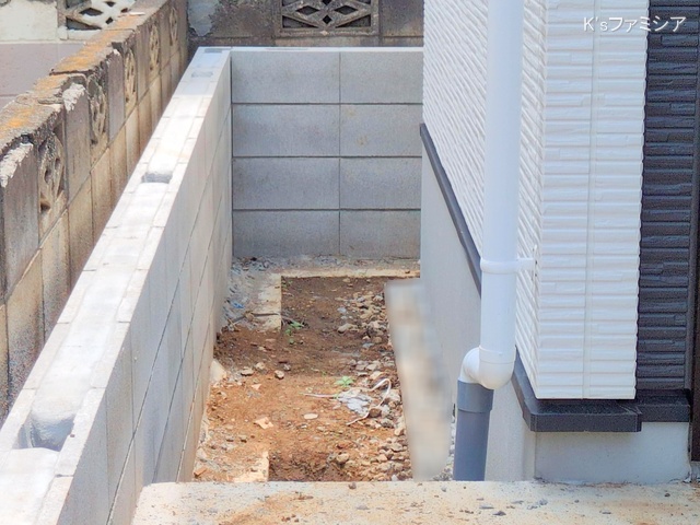 さいたま市岩槻区本丸１丁目の新築戸建て外構写真 2025年8月14日撮影