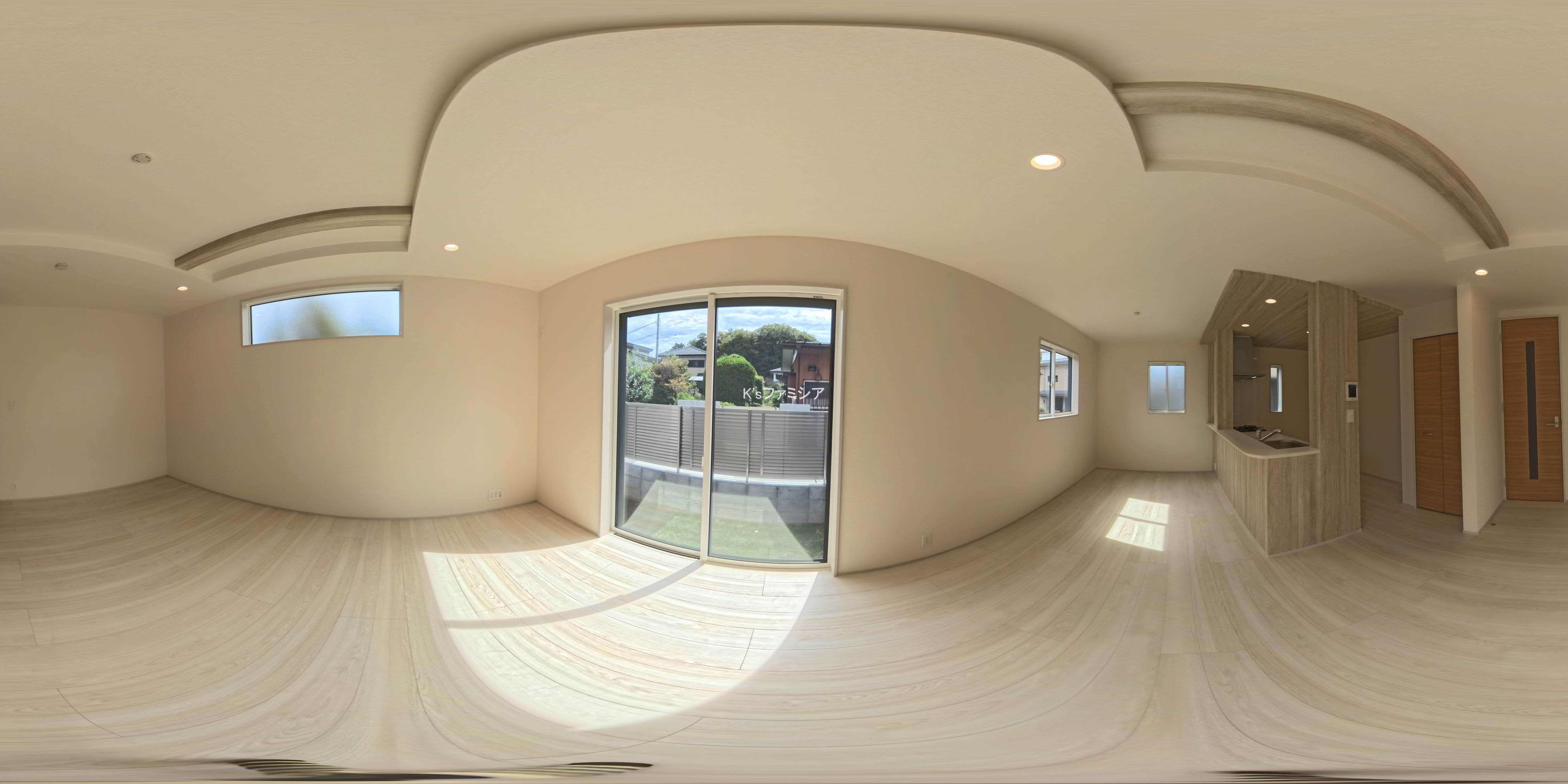 さいたま市岩槻区府内１丁目の新築戸建てパノラマ（リビング）写真 2025年9月29日撮影