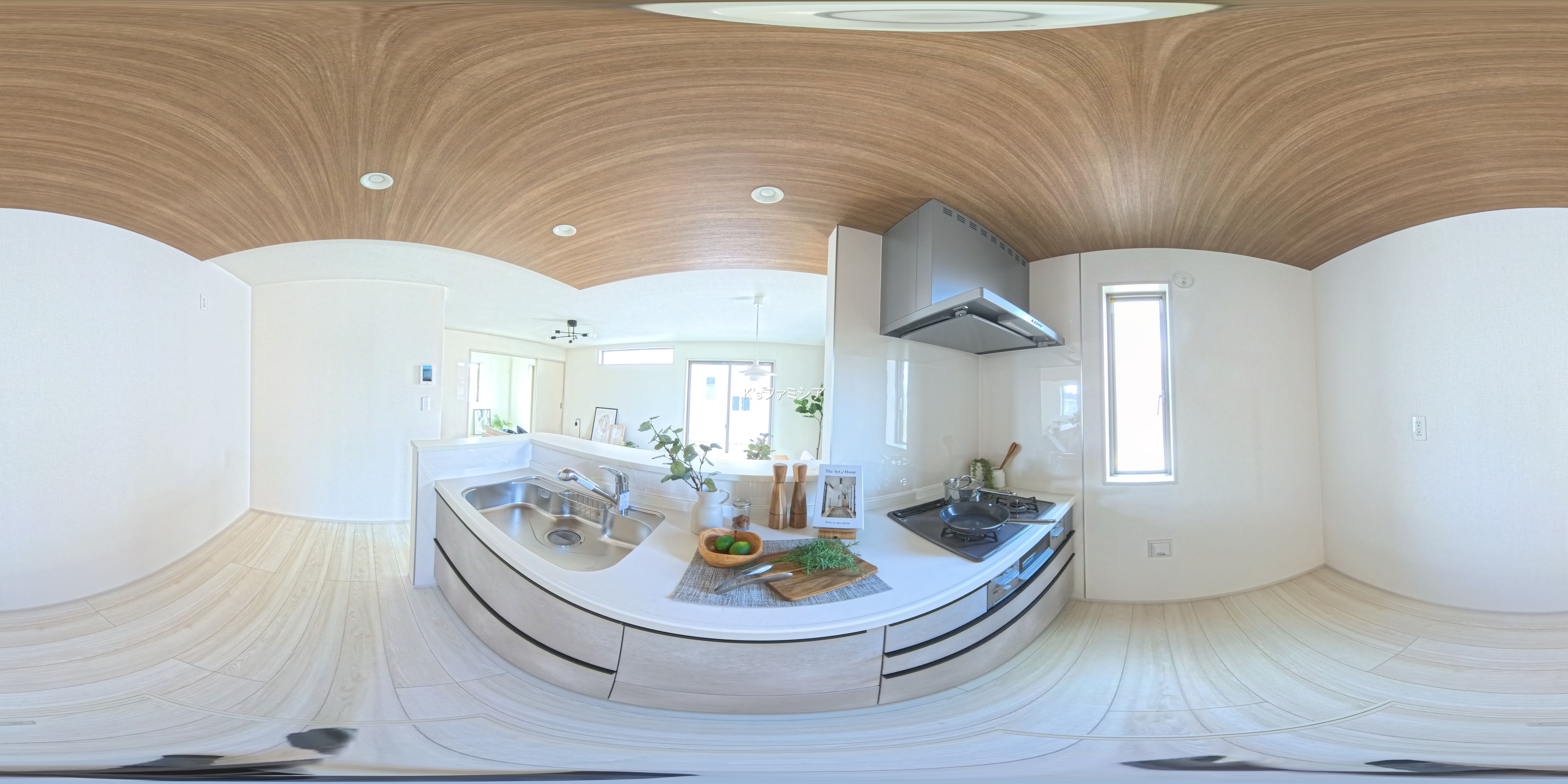 上尾市大字瓦葺の新築戸建てパノラマ（キッチン）写真 2025年11月10日撮影