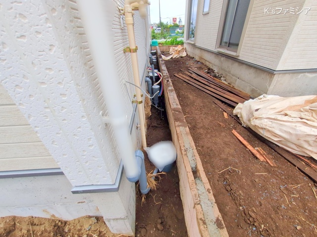 上尾市大字瓦葺の新築戸建て外構写真 2025年10月16日撮影