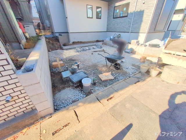北足立郡伊奈町本町２丁目の新築戸建て外構写真 2025年12月8日撮影