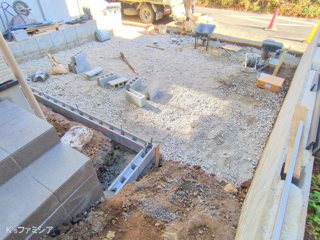 北足立郡伊奈町本町２丁目の新築戸建て外構写真 2025年12月8日撮影