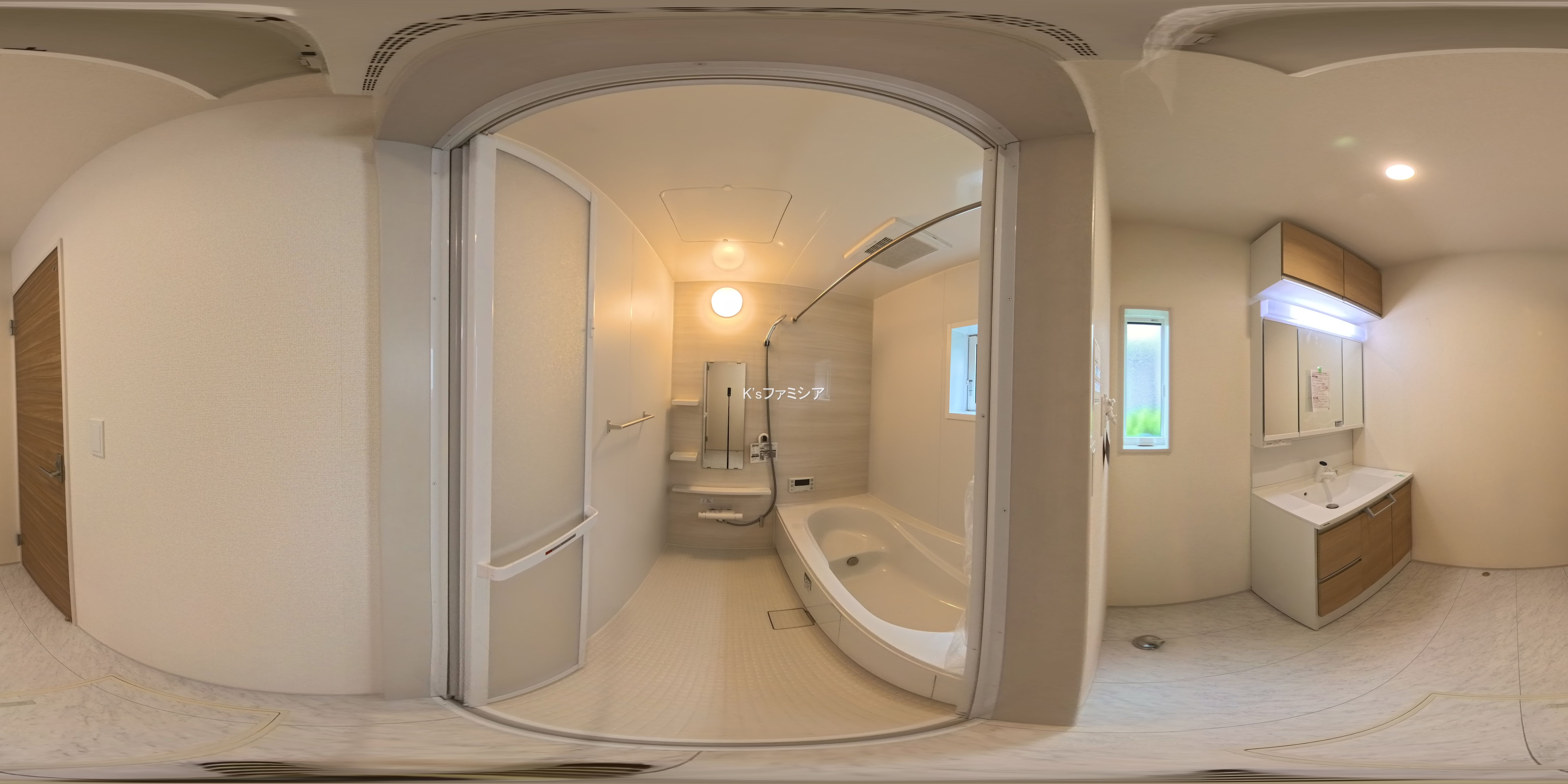 さいたま市北区大成町４丁目の新築戸建てパノラマ（お風呂）写真 2025年9月4日撮影