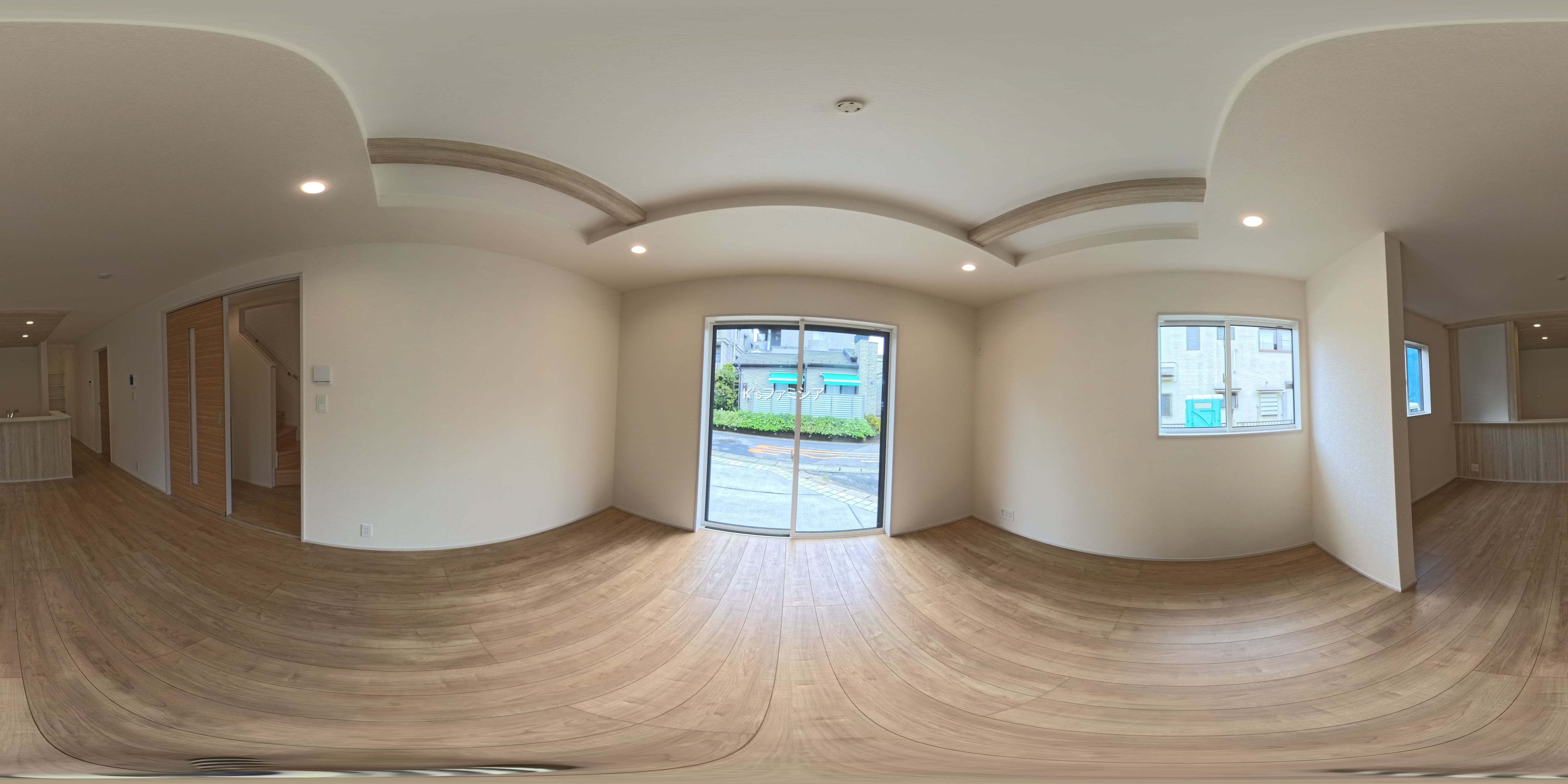 さいたま市北区大成町４丁目の新築戸建てパノラマ（リビング）写真 2025年9月4日撮影