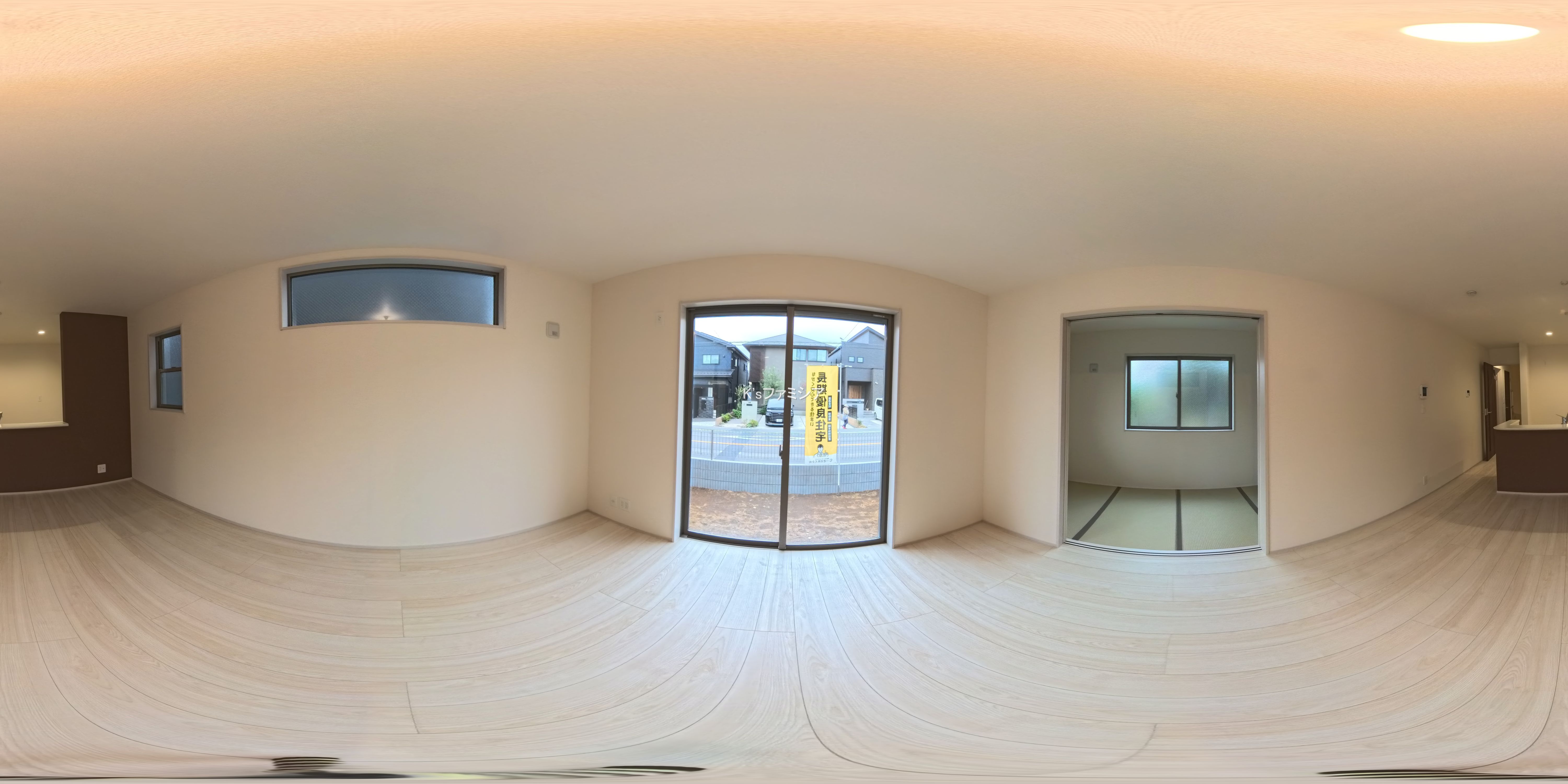 さいたま市岩槻区城町２丁目の新築戸建てパノラマ（リビング）写真 2025年10月31日撮影