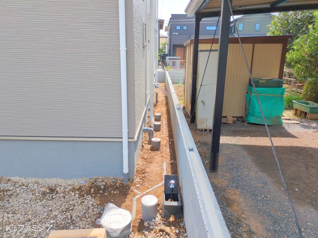 さいたま市岩槻区城町２丁目の新築戸建て外構写真 2025年9月18日撮影