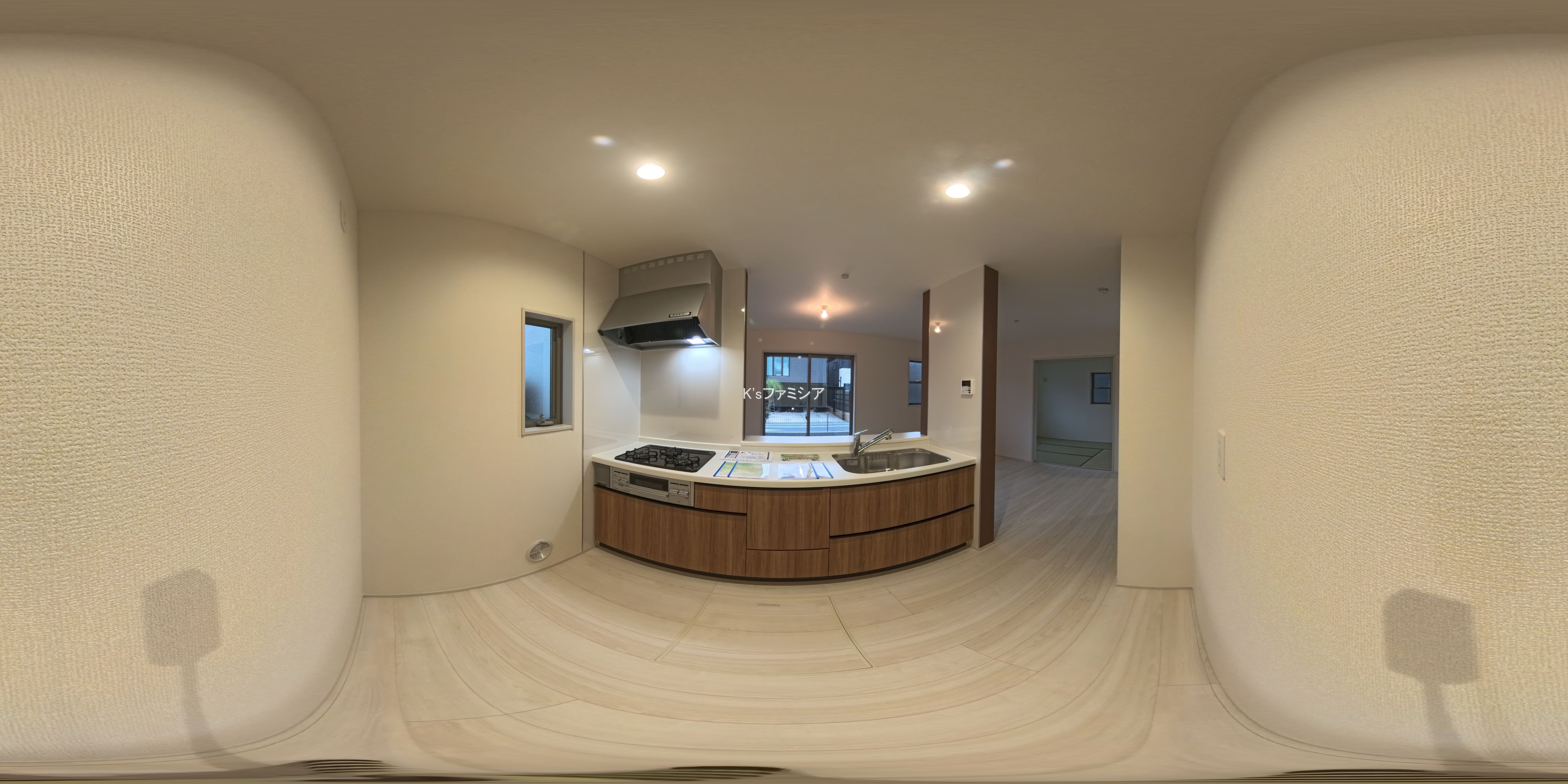 さいたま市岩槻区城町２丁目の新築戸建てパノラマ（キッチン）写真 2025年10月31日撮影