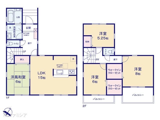 さいたま市岩槻区城町２丁目の新築戸建て 4LDK間取図 ※図面と異なる場合は現況を優先