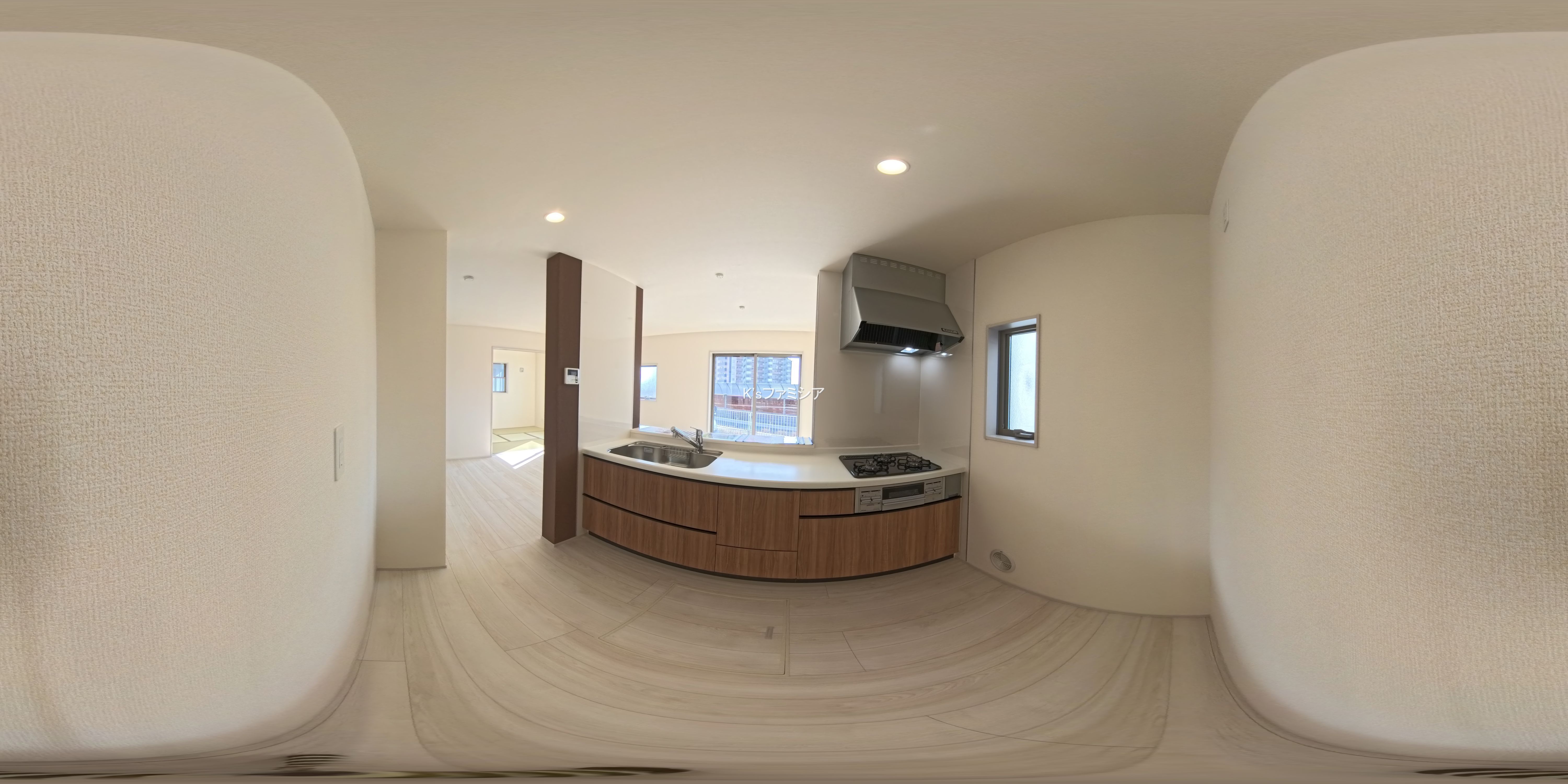 さいたま市岩槻区西原台２丁目の新築戸建てパノラマ（キッチン）写真 2025年11月27日撮影