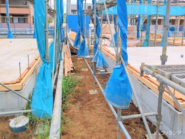 さいたま市岩槻区西原台２丁目の新築戸建て基礎写真 2025年8月14日撮影