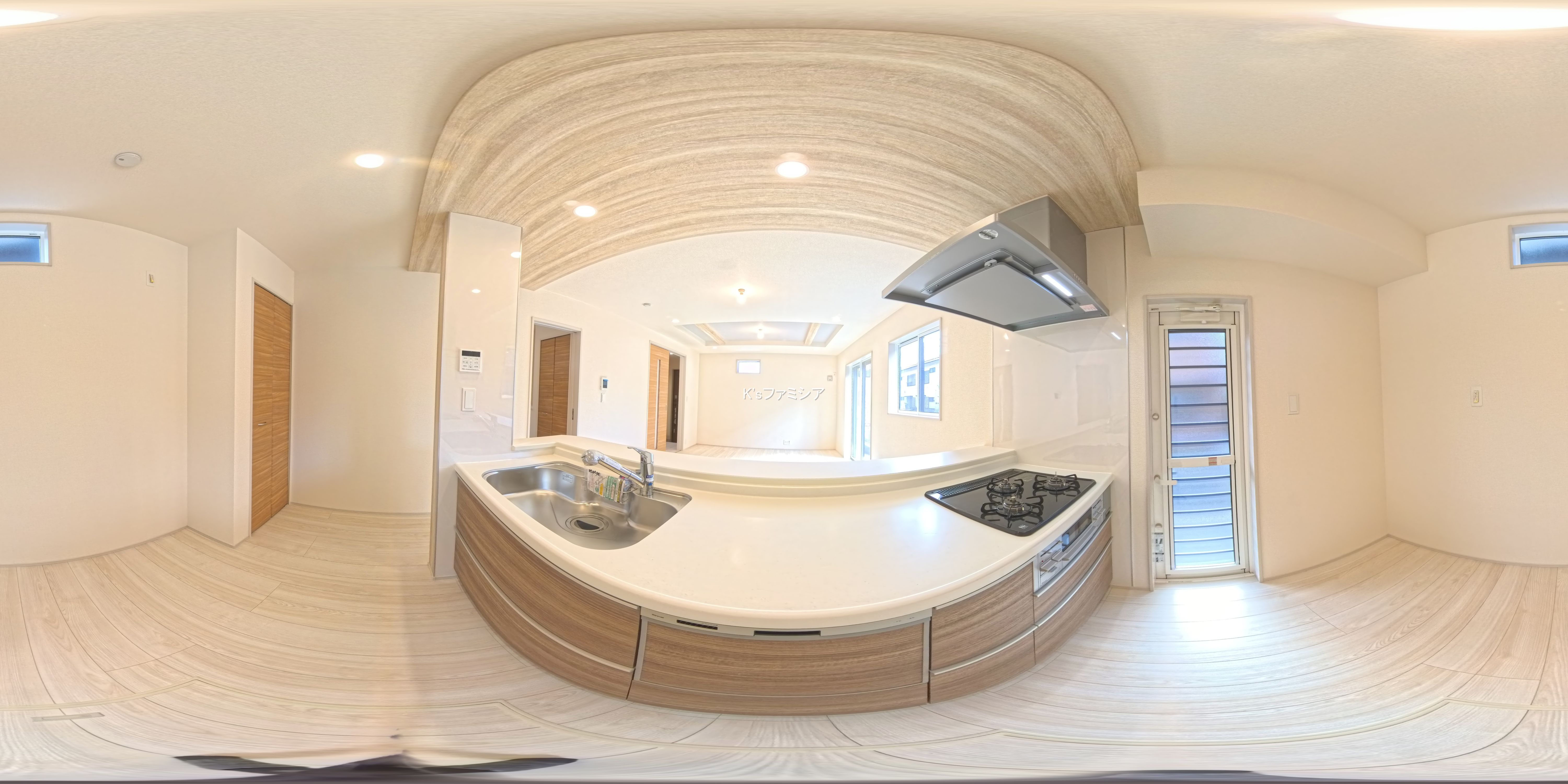 北本市本宿６丁目の新築戸建てパノラマ（キッチン）写真 2025年9月29日撮影