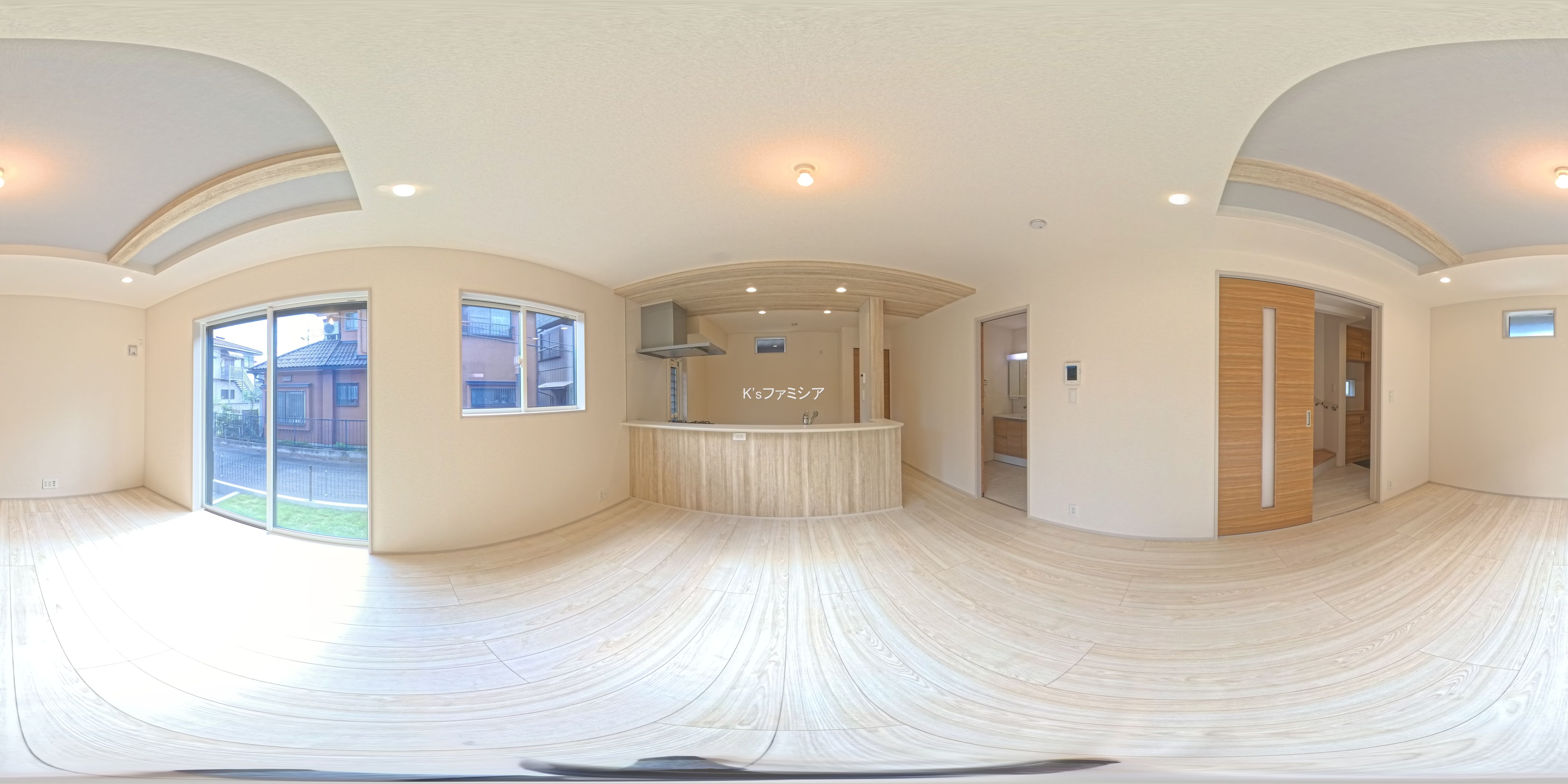 北本市本宿６丁目の新築戸建てパノラマ（リビング）写真 2025年9月29日撮影