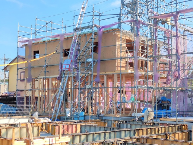 さいたま市北区吉野町２丁目の新築戸建て上棟写真 2025年9月26日撮影