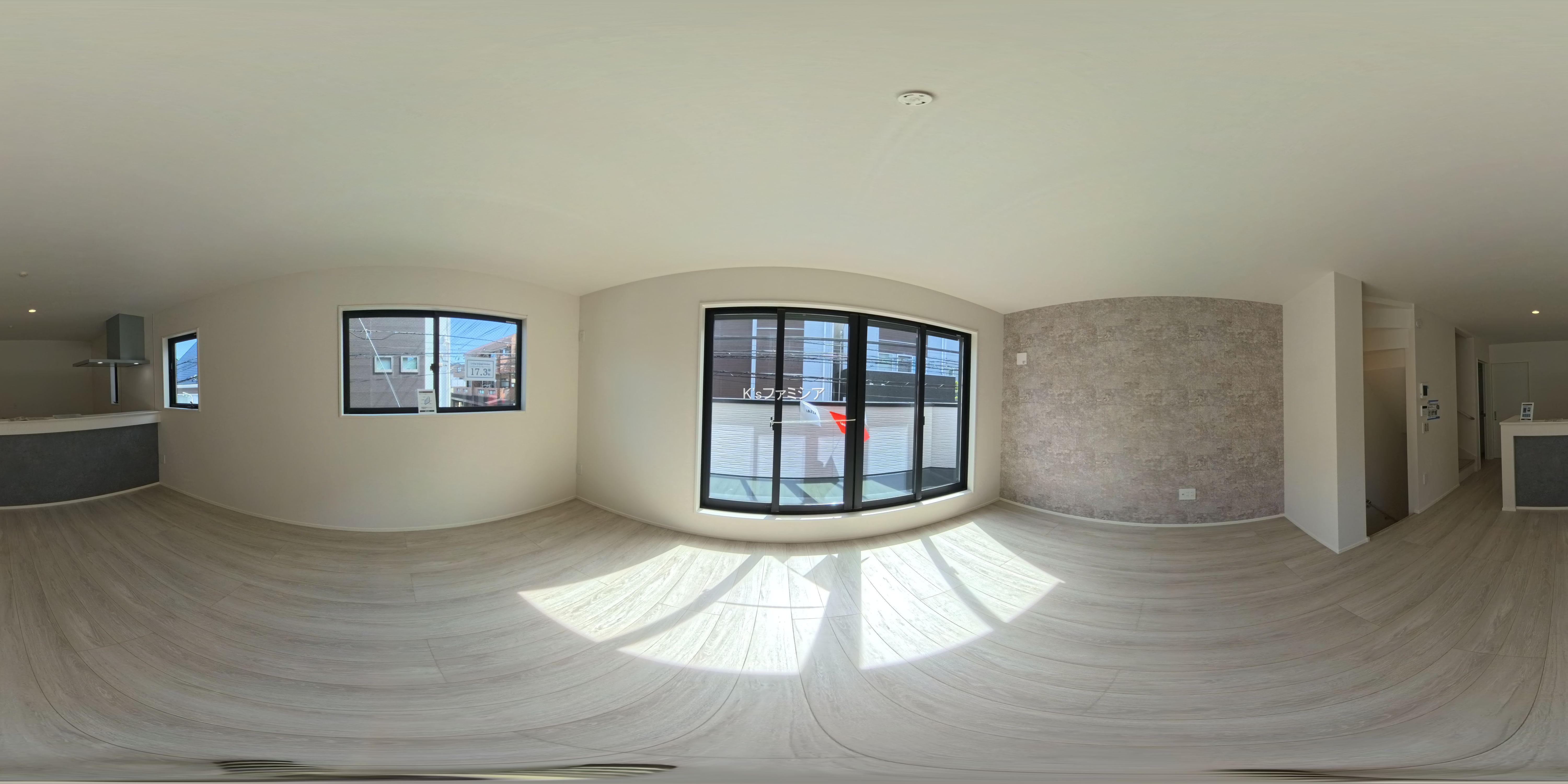 さいたま市緑区太田窪１丁目の新築戸建てパノラマ（リビング）写真 2025年10月2日撮影