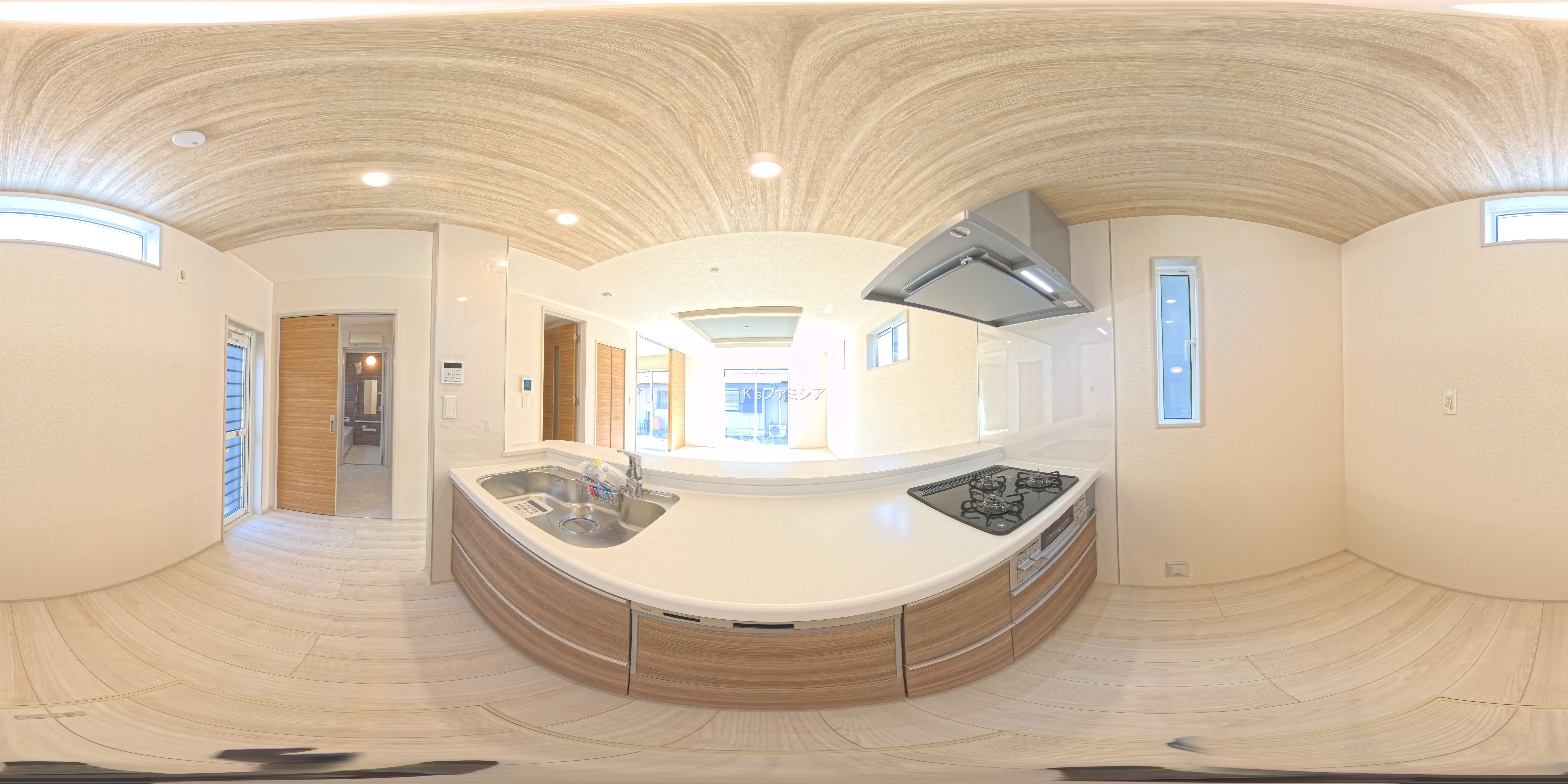 上尾市原市北１丁目の新築戸建てパノラマ（キッチン）写真 2025年10月24日撮影