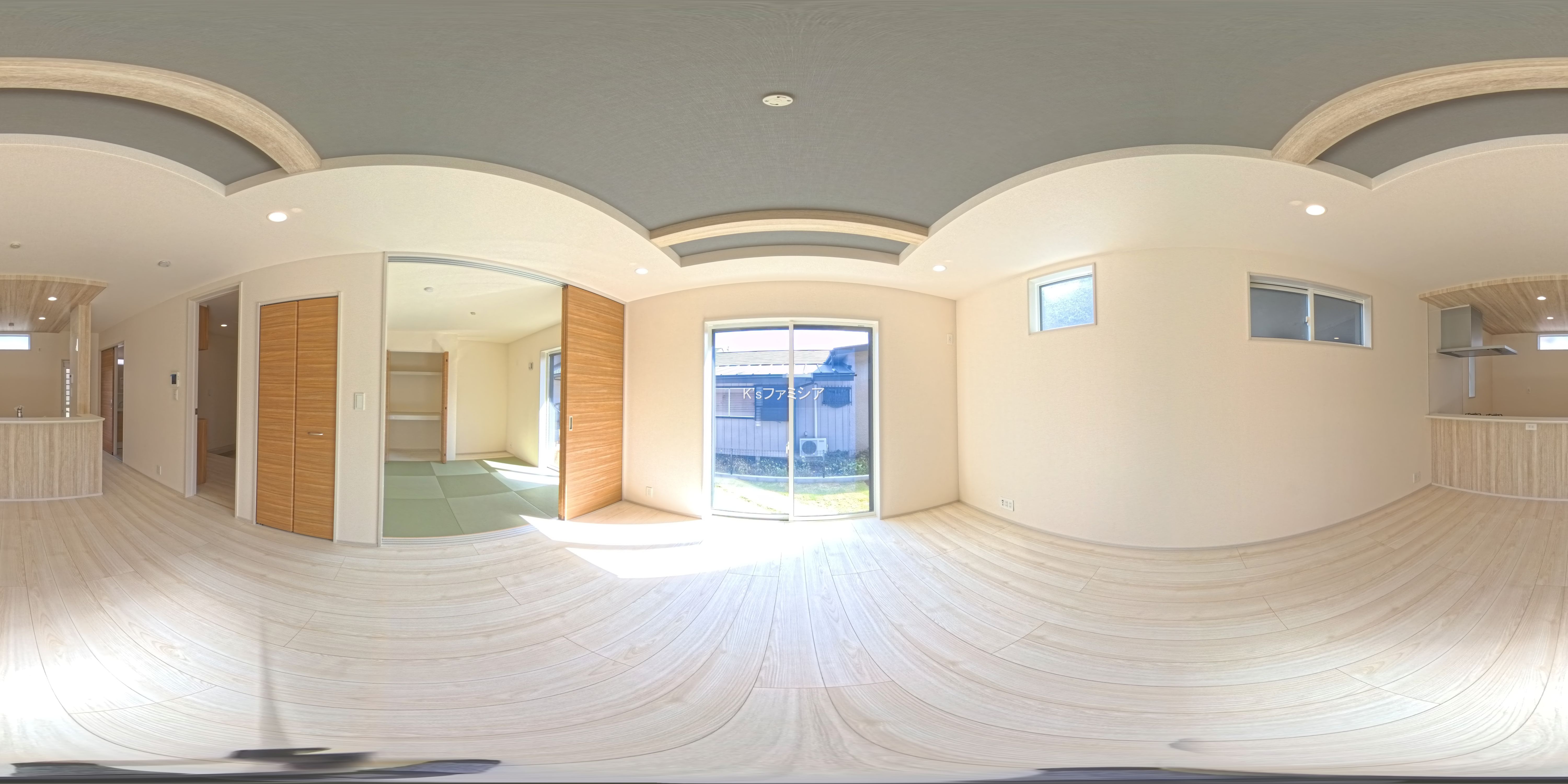 上尾市原市北１丁目の新築戸建てパノラマ（リビング）写真 2025年10月24日撮影