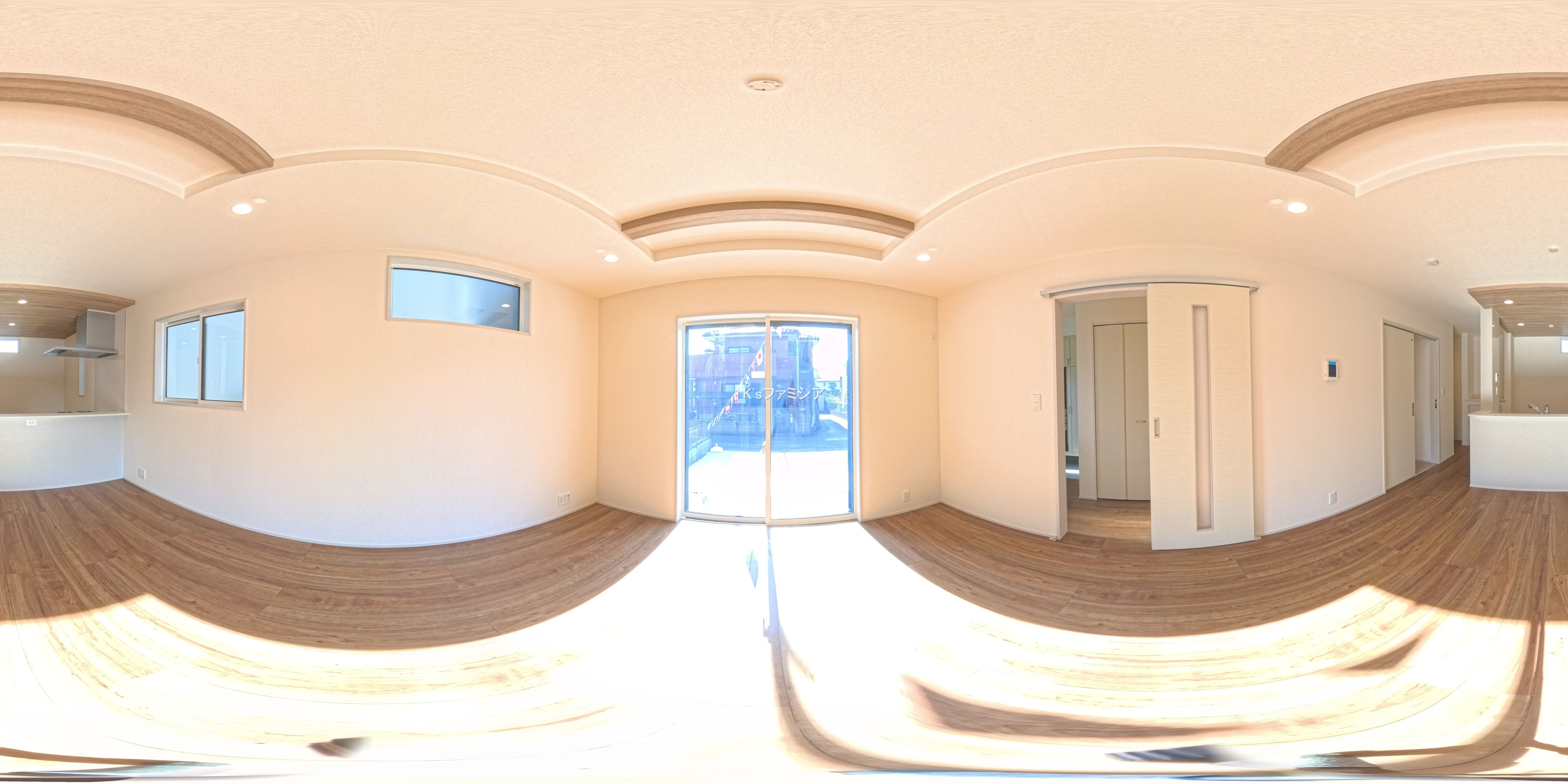 北足立郡伊奈町中央４丁目の新築戸建てパノラマ（リビング）写真 2025年11月14日撮影